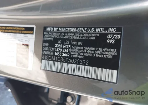 2023 Mercedes-Benz Eqe 350 Suv 4Matic from USA, damaged, VIN 4JGGM1CB5PA020332